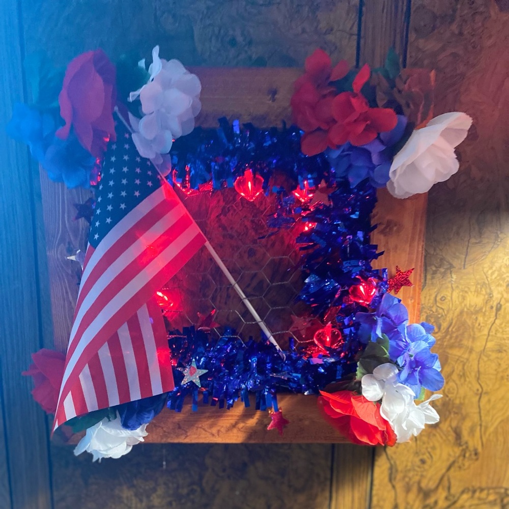 Fourth of July decor, light up decor, home decor